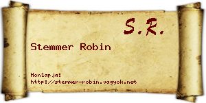 Stemmer Robin névjegykártya